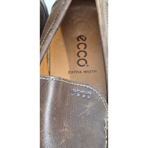 Ecco 590 Leather Driving Moc Slip On Loafers Brown Comfort Shoe Men\'s 47 | US 14 main image 11